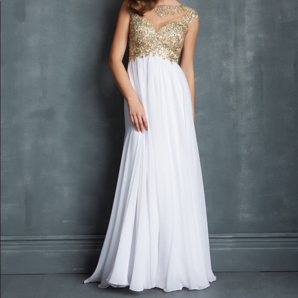 Coral Embellished Prom Dress - Picture 4 of 4